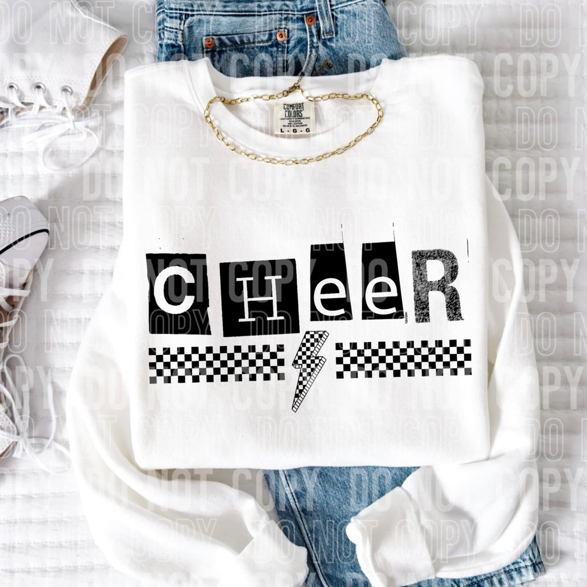Cheer lightning bolt 97002 DTF transfer