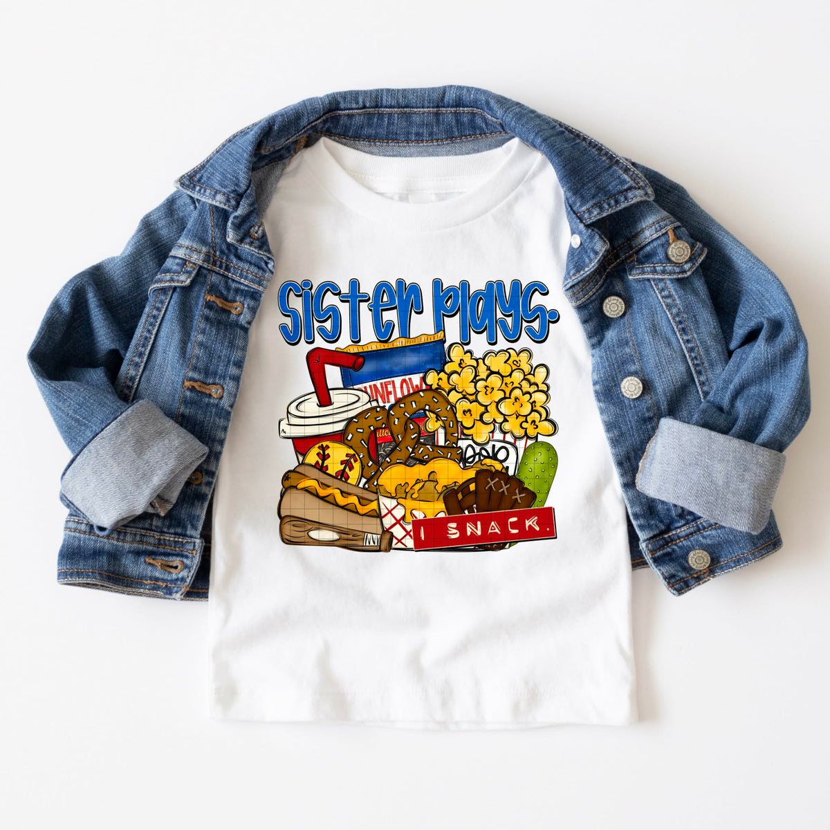 Sister plays I snack softball (PHDC) DTF Transfer