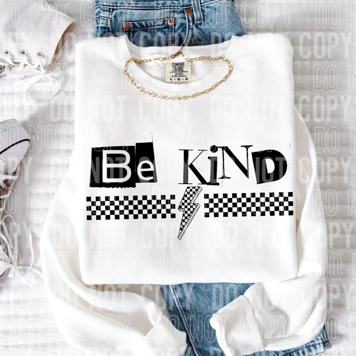 Be kind lightning bolt 97000 DTF transfer