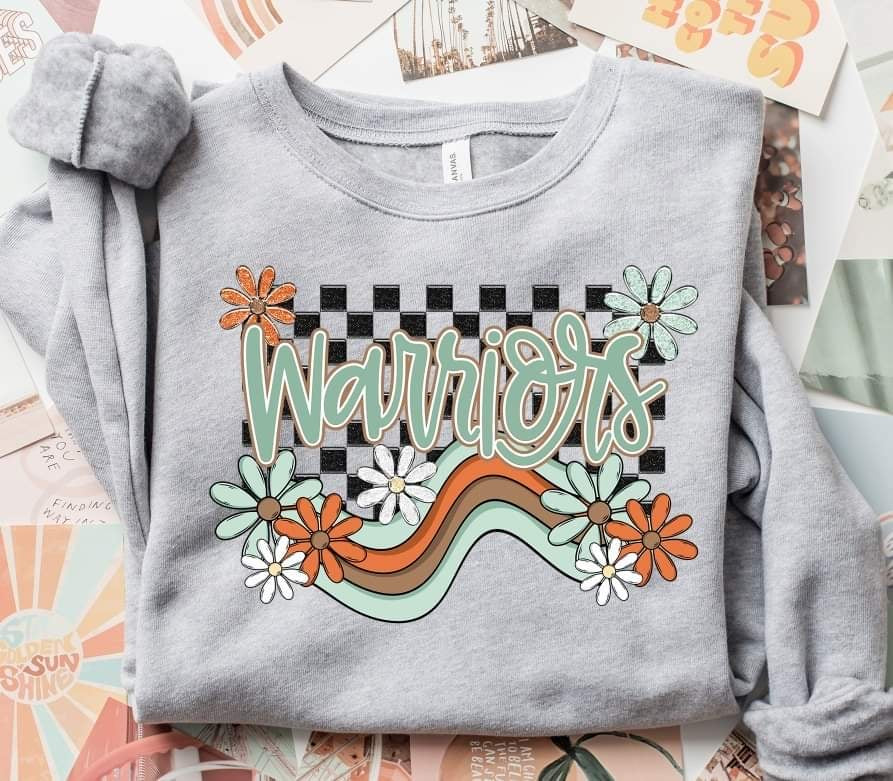 Warriors boho mascot (S&G) 52768 DTF transfer