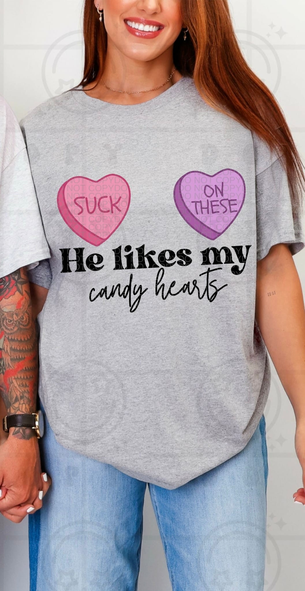 He likes my candy hearts (HW) DTF Transfer