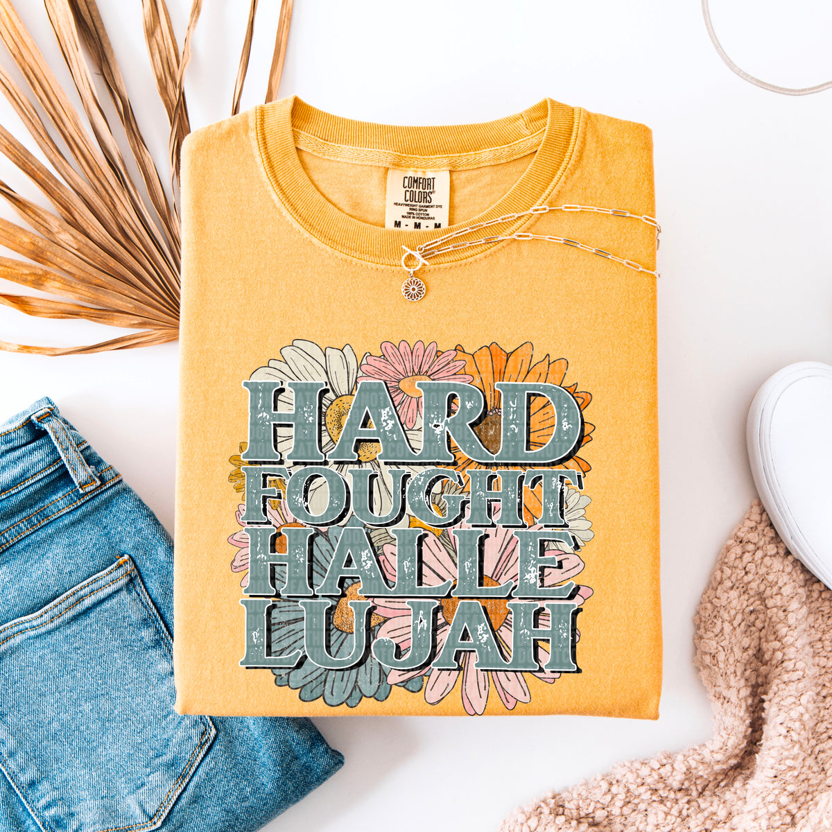 Hard fought hallelujah 91686 DTF transfer