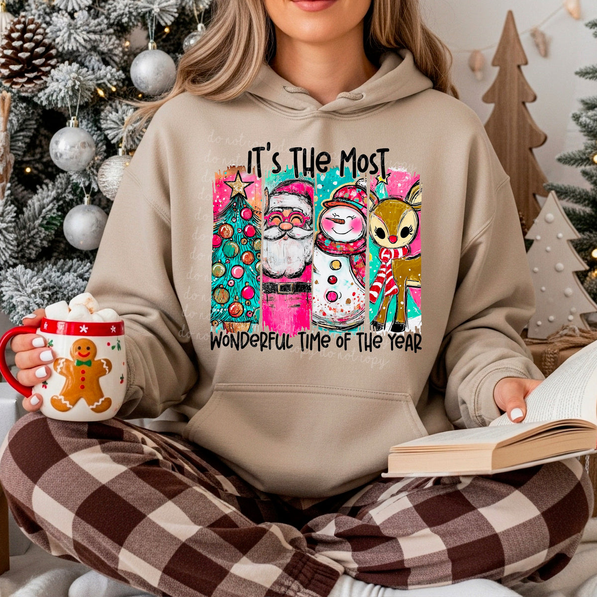 Wonderful Time of the year bright colored brushtrokes 116753 DTF Transfer