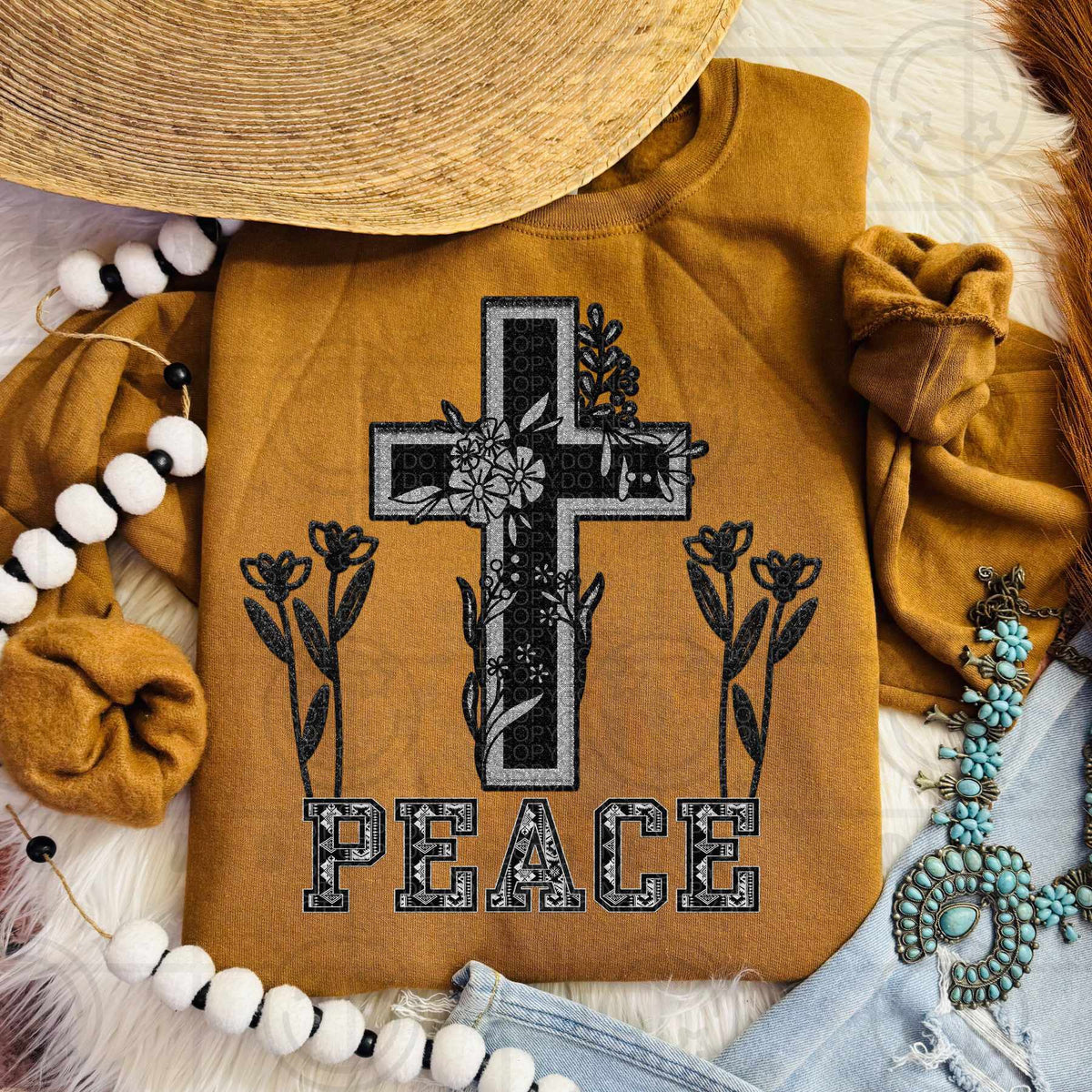Peace cross (HW) 79221 DTF transfer