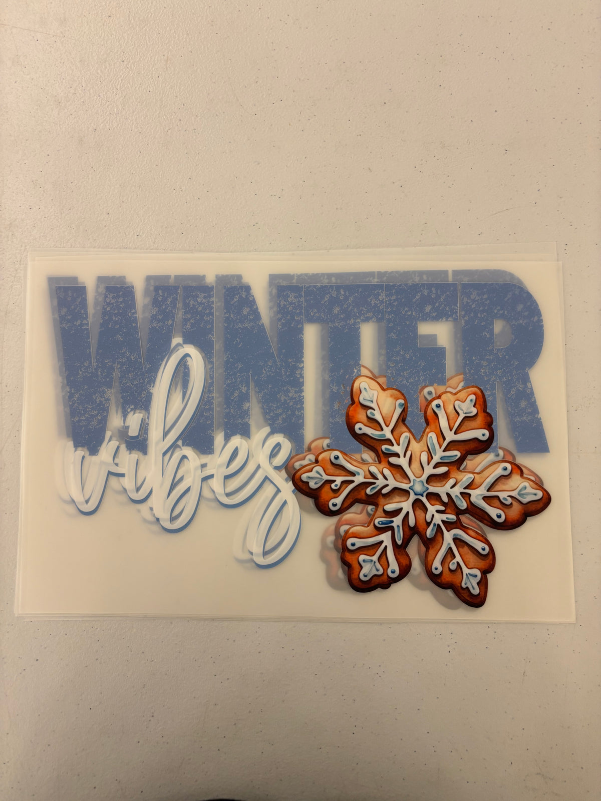 Winter vibes adult size overprints