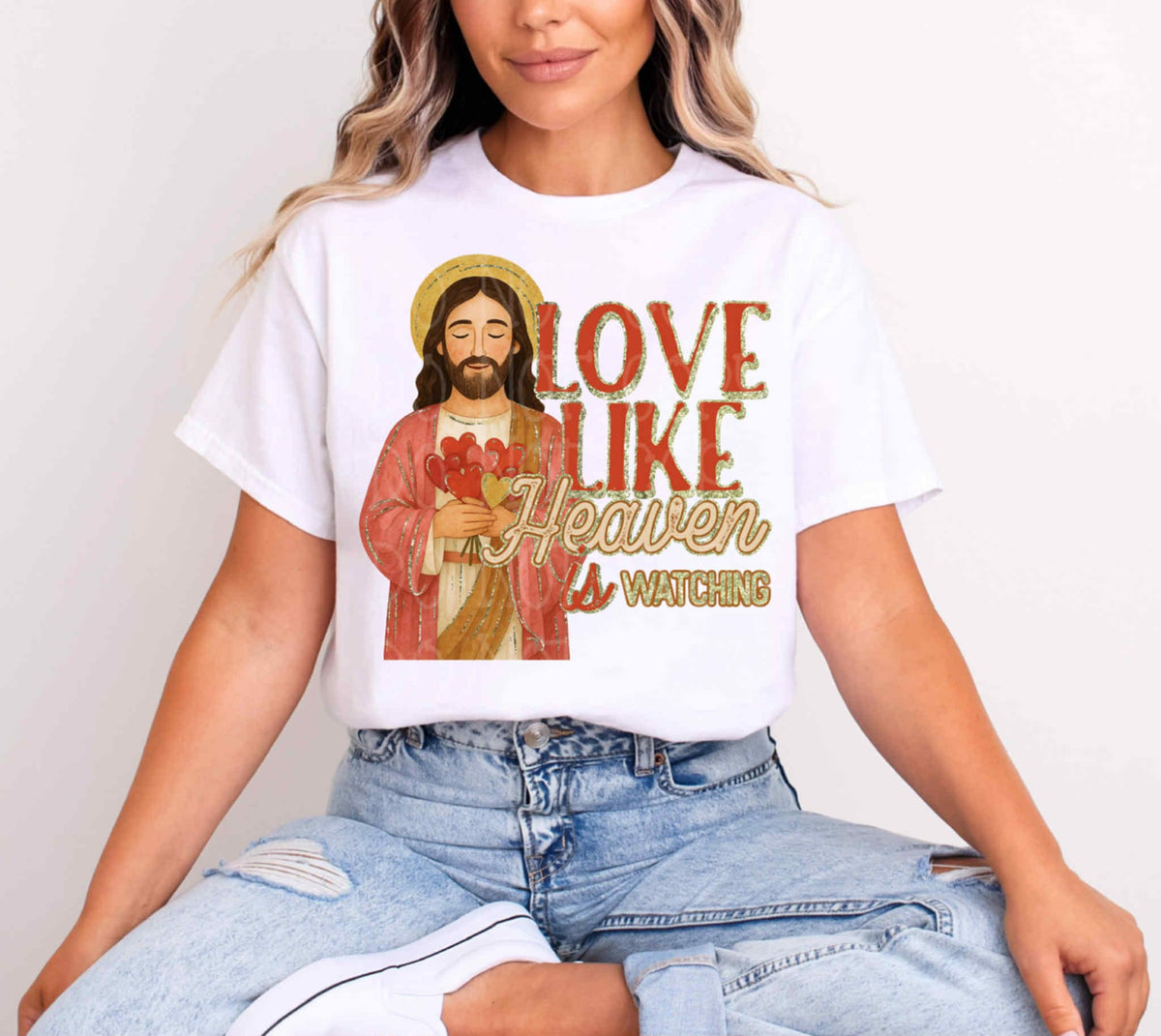 Love like heaven is watching exclusive DTF Transfer