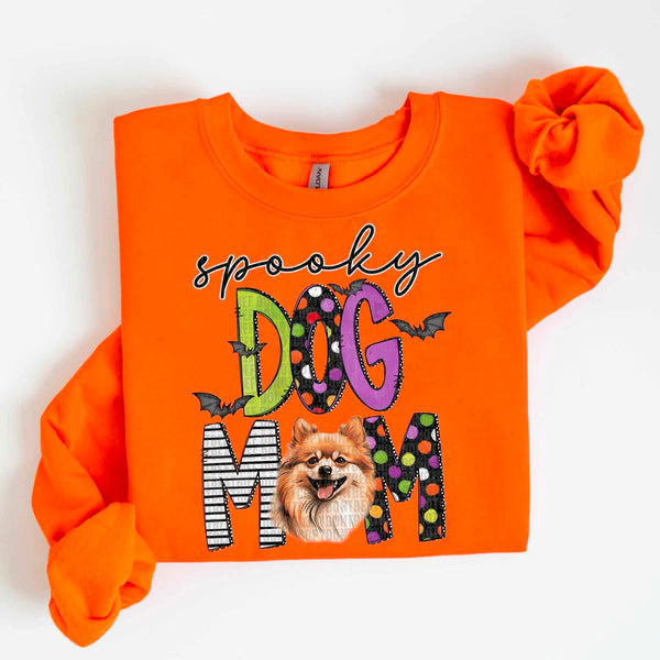 Spooky dog mom Pomeranian 55474 DTF transfer