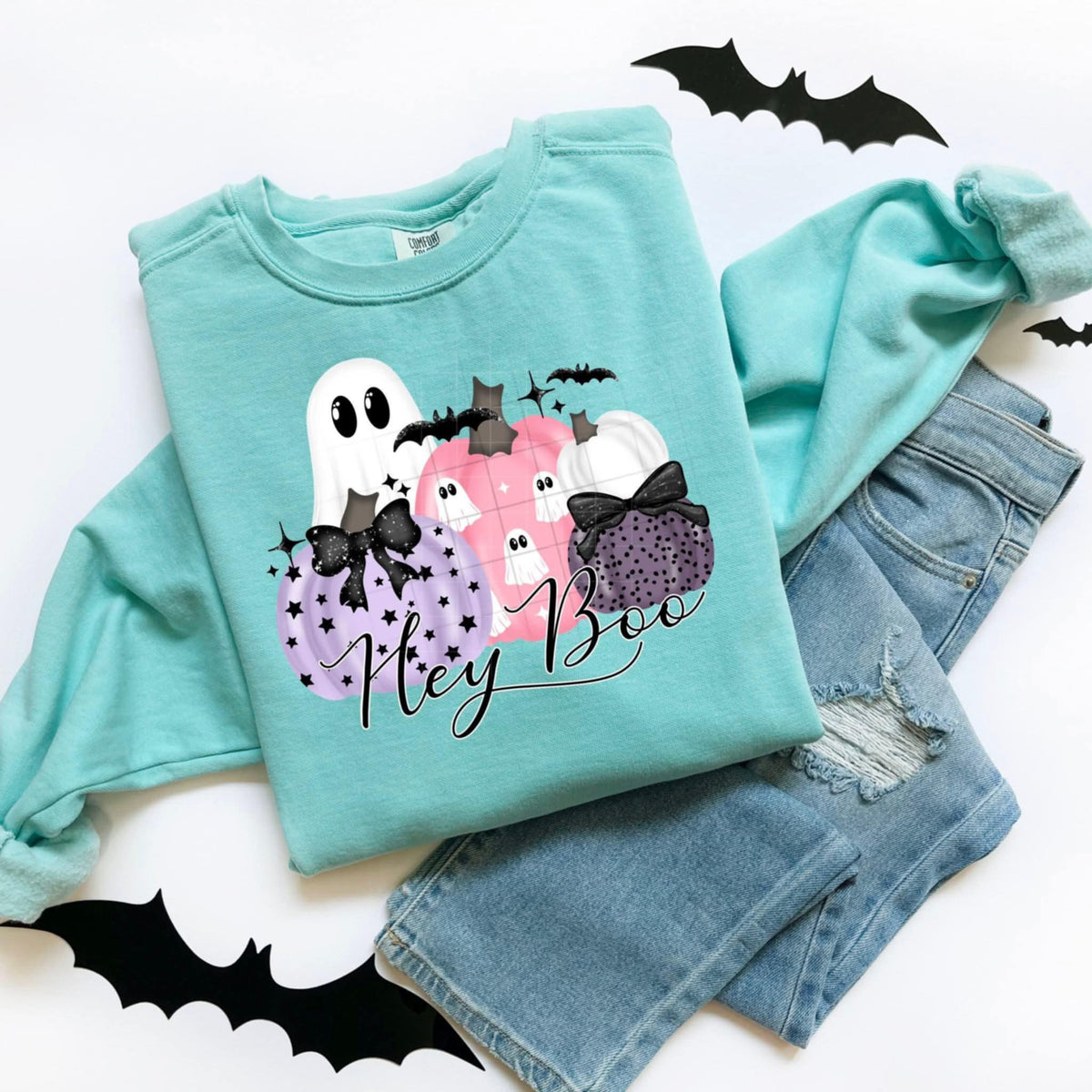 Hey boo Halloween pumpkins (CSC) 107830 DTF transfer