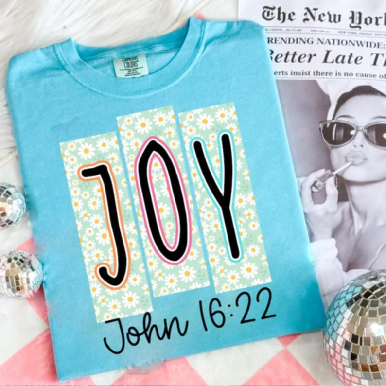 Joy John 16:22 DTF transfer