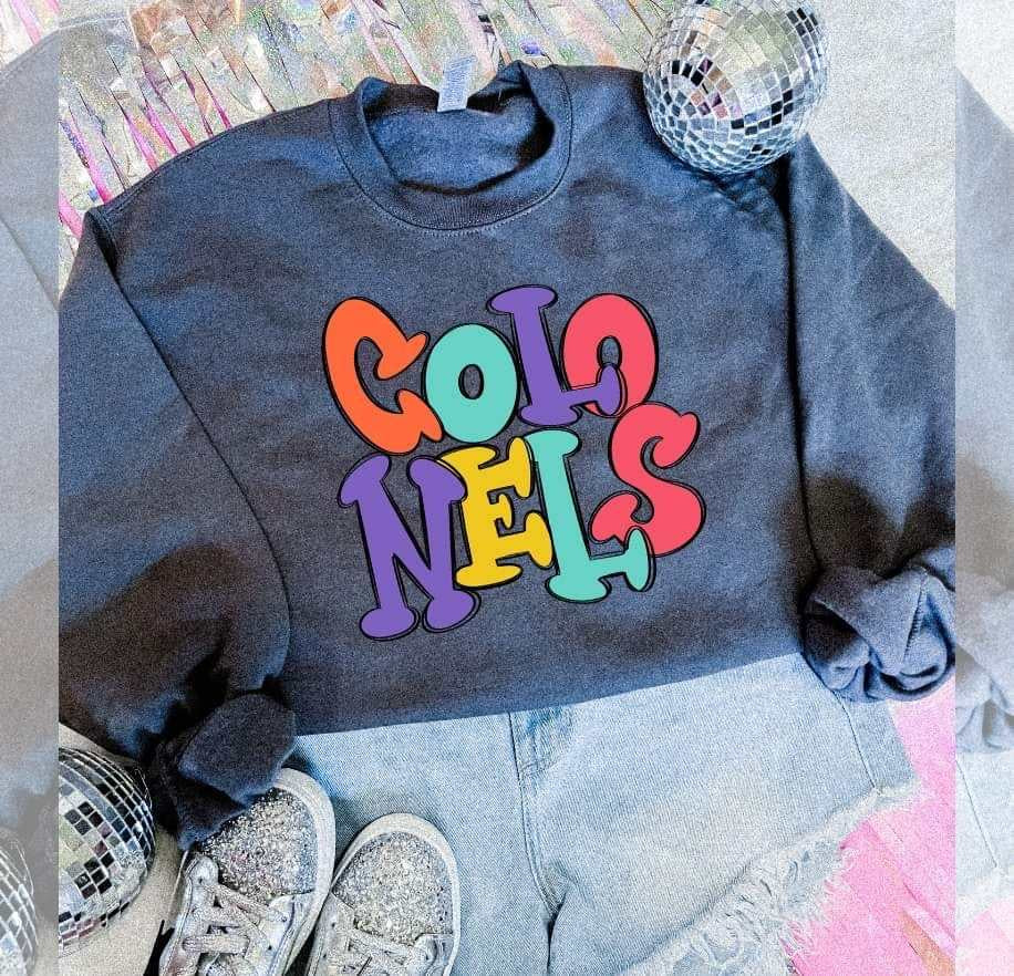 Colonels colorful bubble font (S&G) 64481 DTF transfer