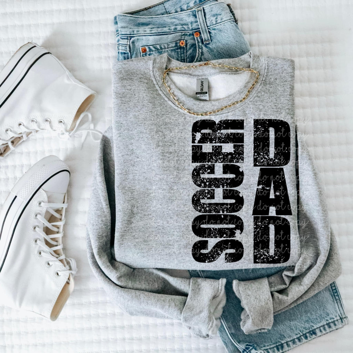 Soccer dad vertical grunge 93213 DTF transfer