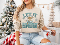 Let it snow deer green sequin (caplinger) 75075 DTF transfer