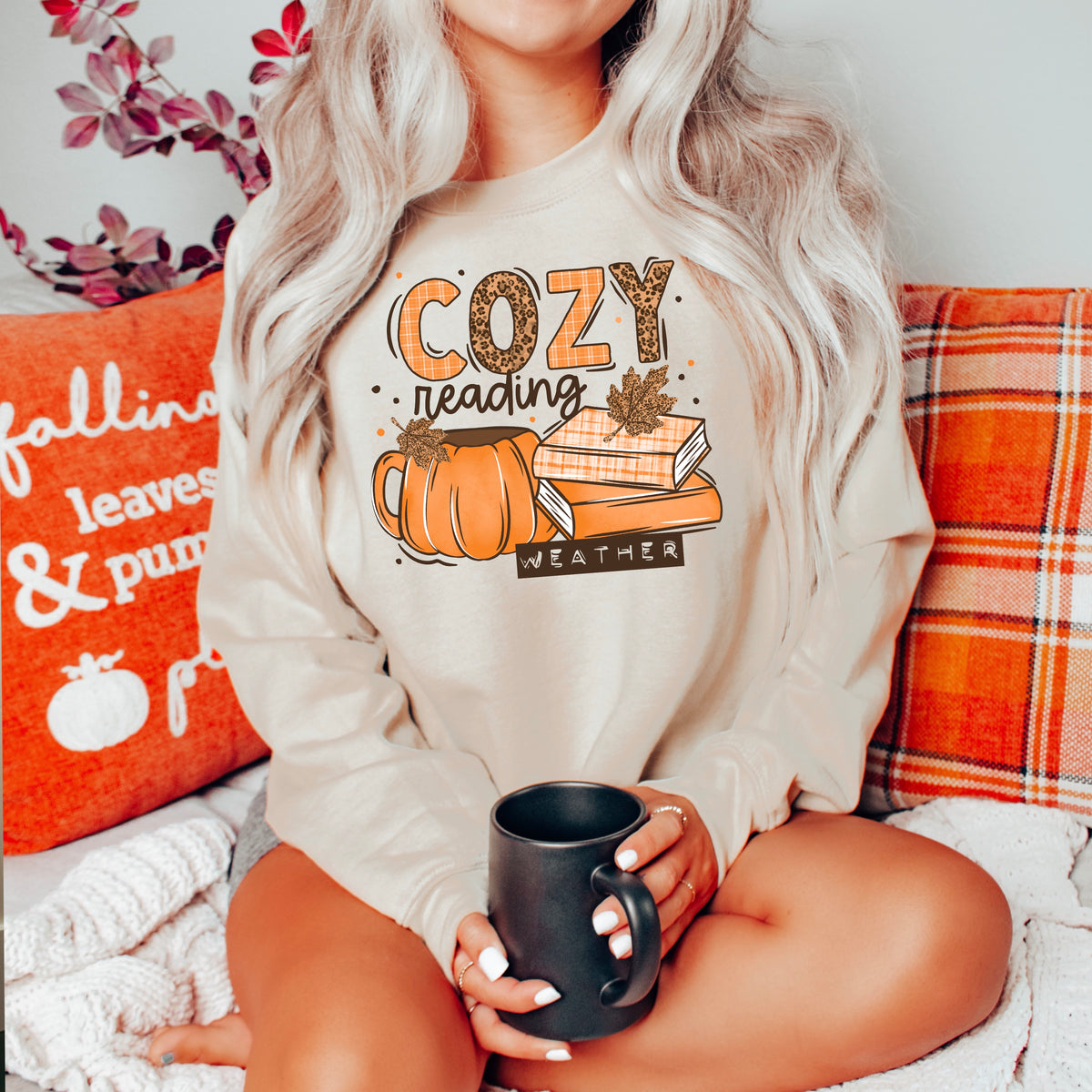 Cozy reading weather fall (Csc) DTF Transfer