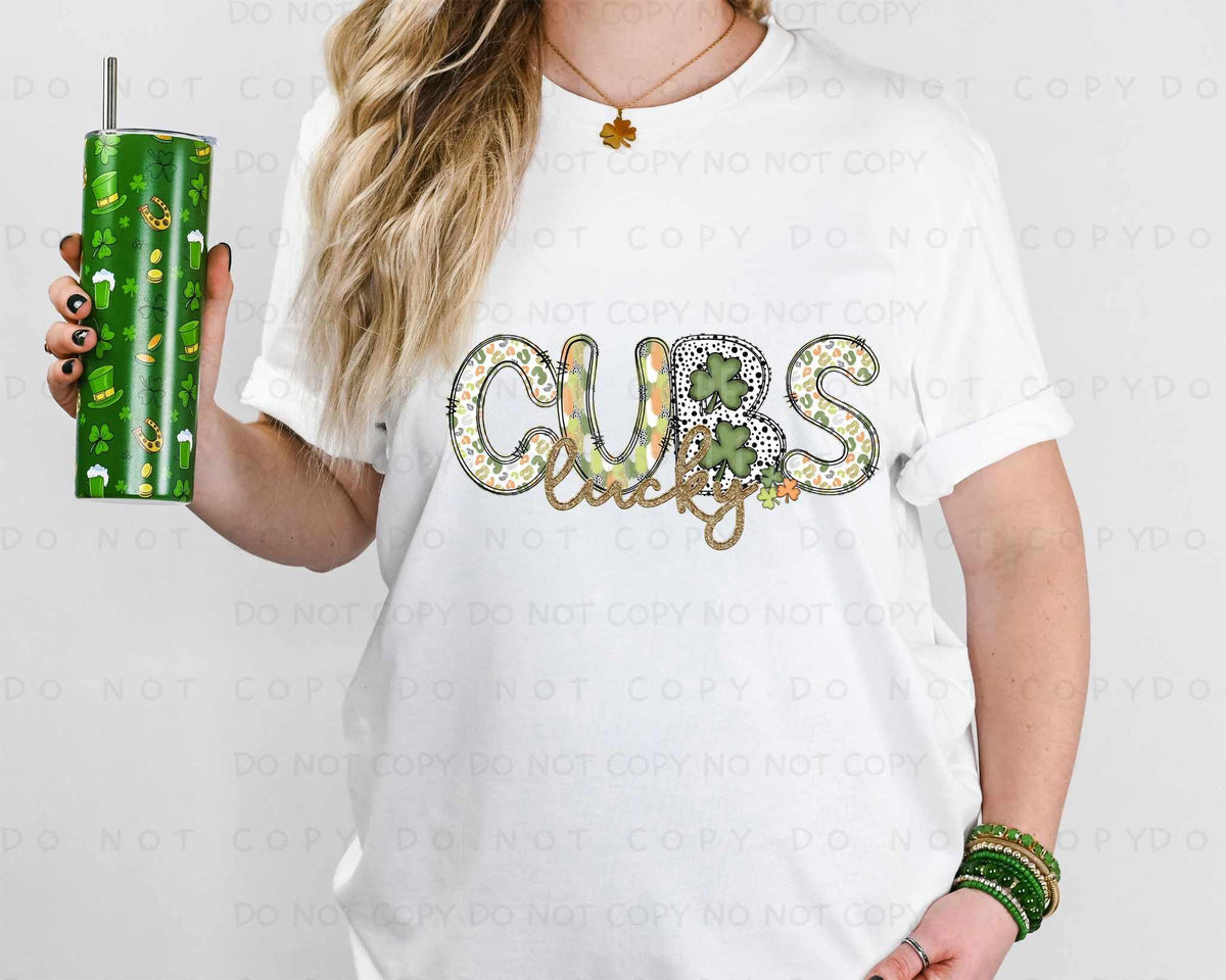 Lucky cubs st Patrick patterns (caplinger) 82522 DTF transfer