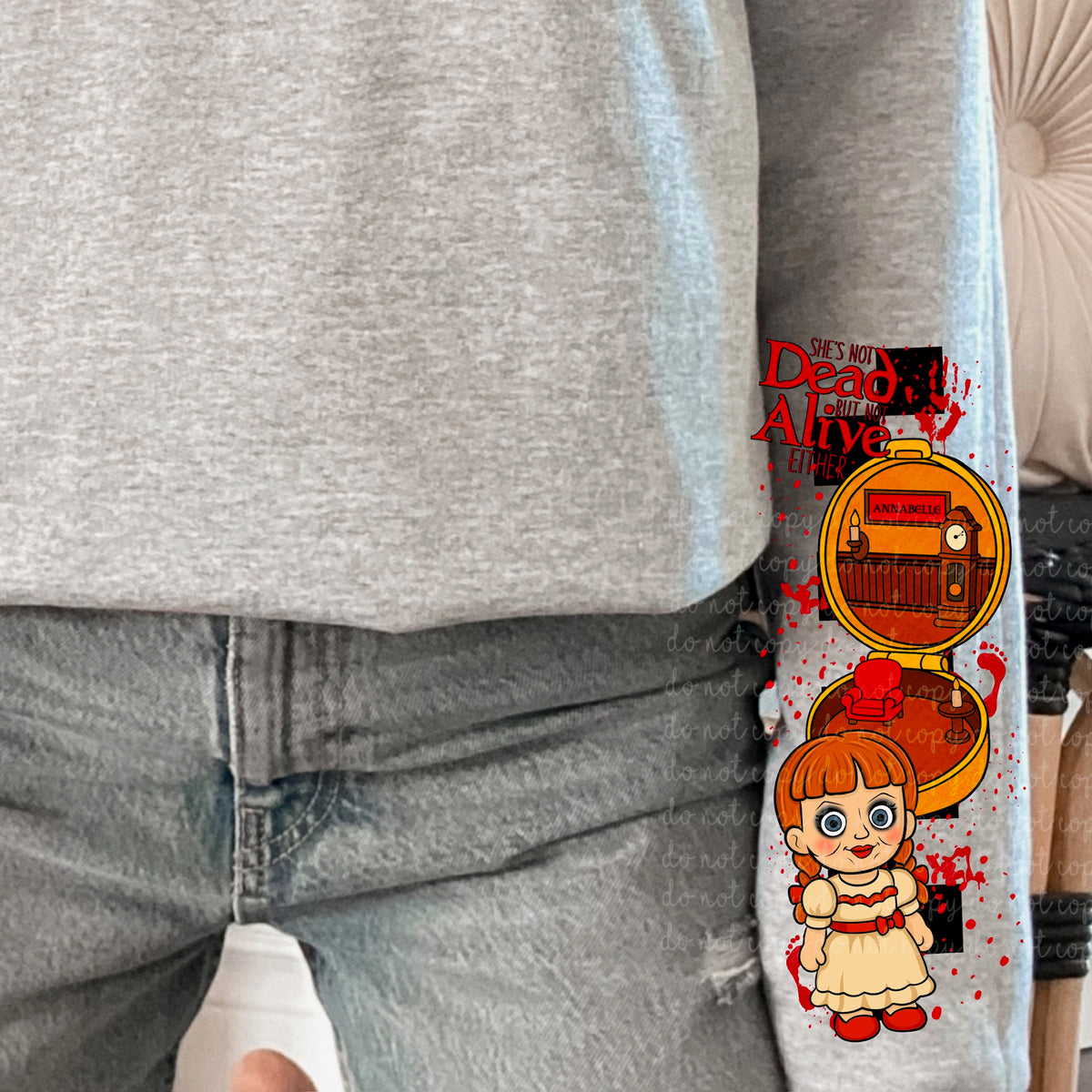 Not dead but not alive doll SLEEVE 115457 DTF transfer