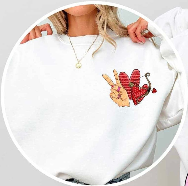 Peace love Cupid pocket 67783 DTF transfer