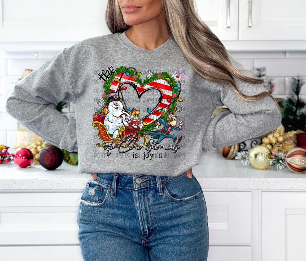 The Heart of Christmas snowman (SSD) DTF transfer