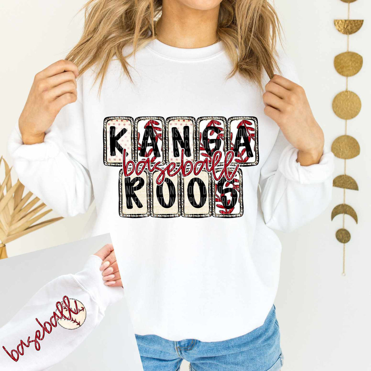 Kangaroos Baseball FRONT (caplinger) 82625 DTF transfer
