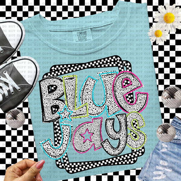 Blue jays Dalmatian filled mascots (ECHT) 55123 DTF transfer