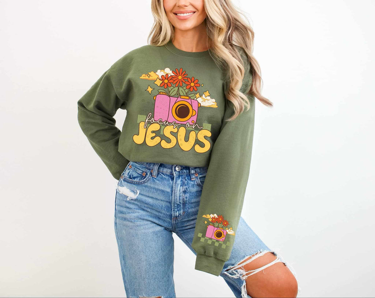 Focus on Jesus camera FRONT 75317 DTF transfer