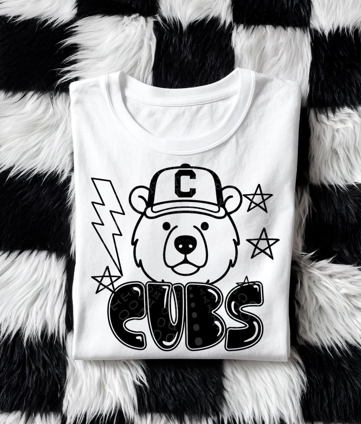 Cubs Mascot BLACK (C’s) DTF transfer