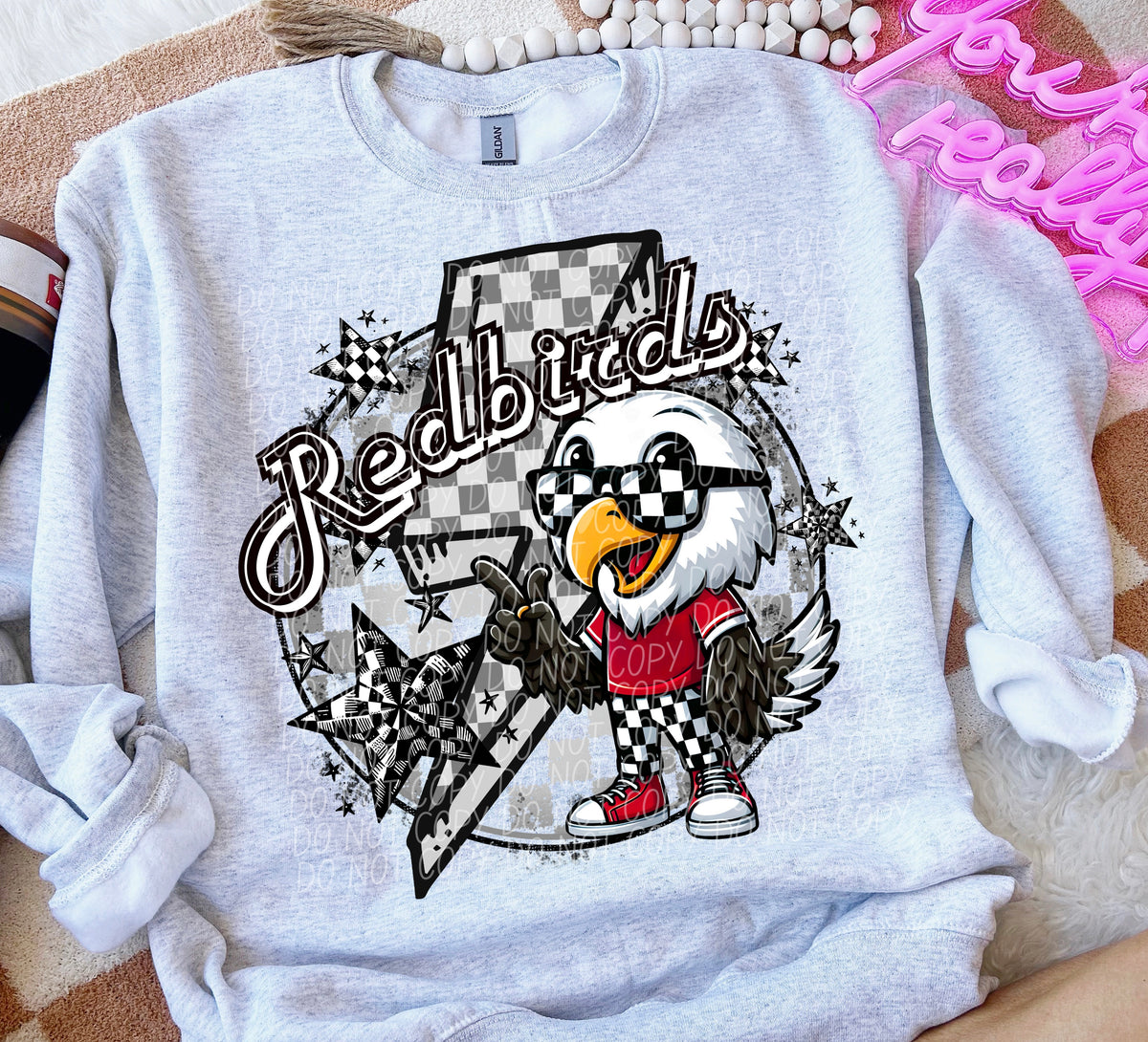 Welcome to our house redbirds (white head) 49332 DTF TRANSERS