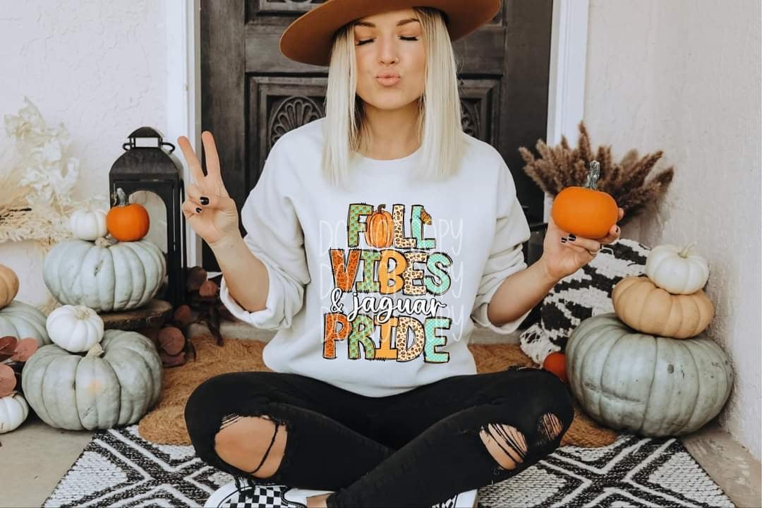 Fall vibes & Jaguar pride 50723 DTF transfer