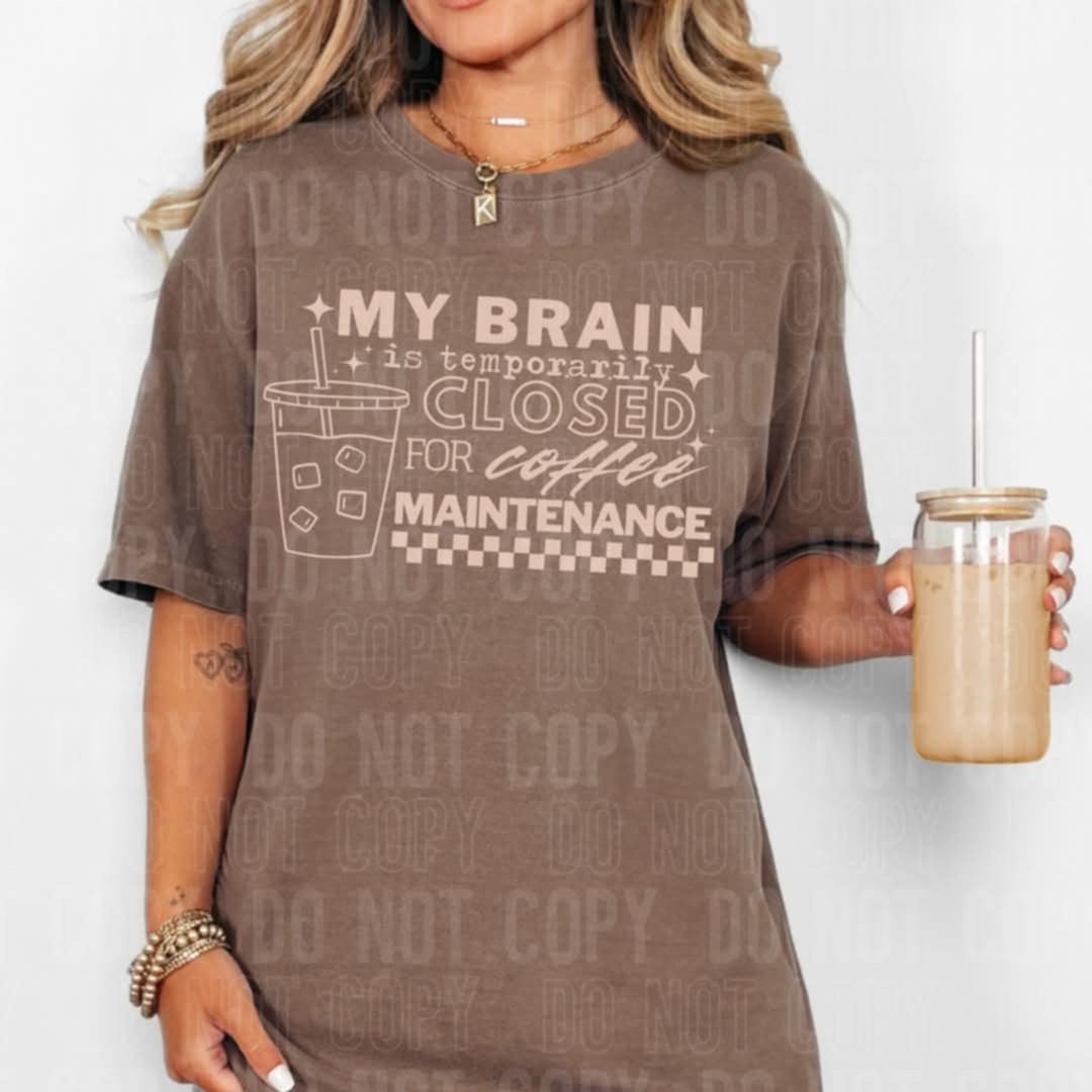 My brain is temporarily closed for coffee maintenance (SBB) 99853 DTF transfer