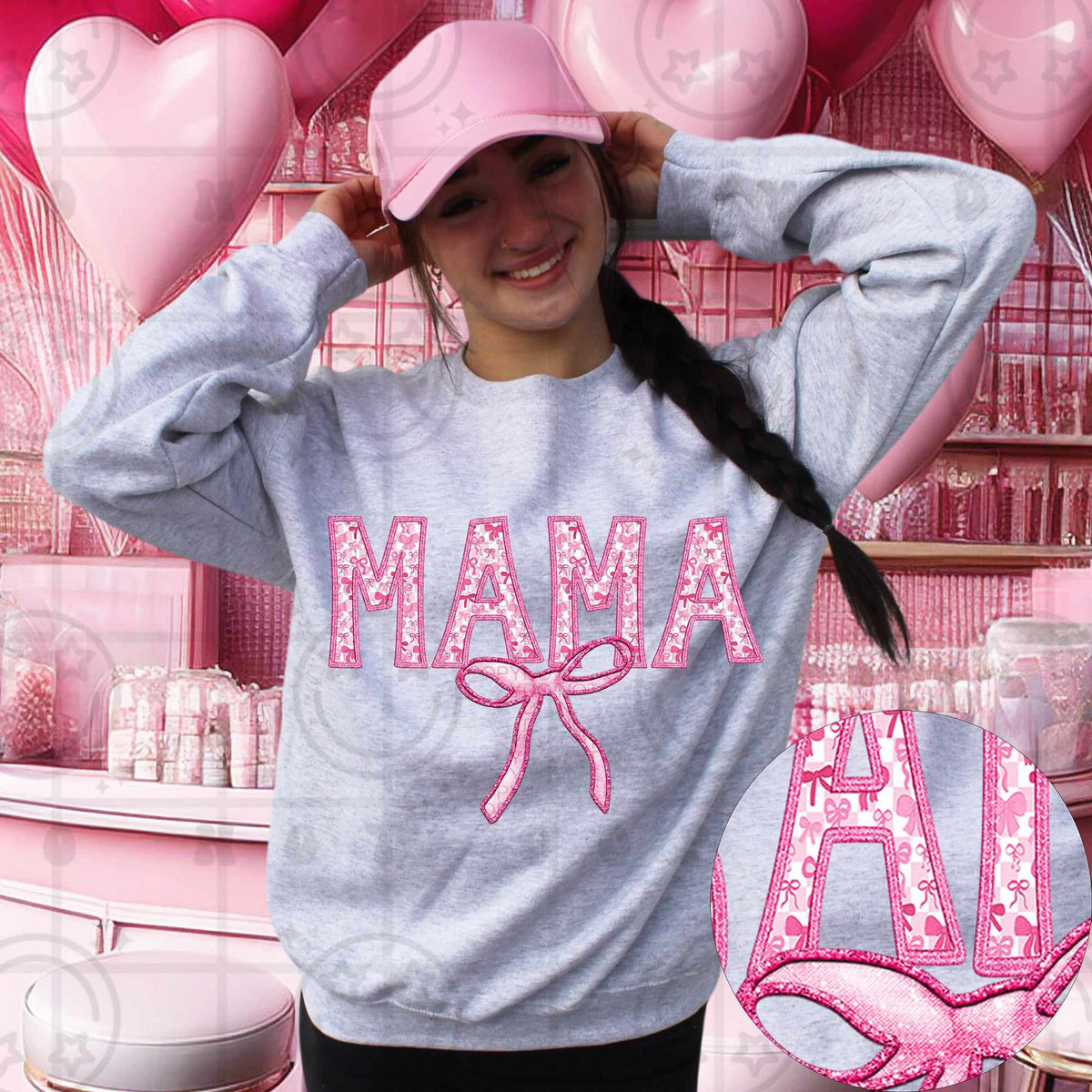 Mama bow filled (HW) 75535 DTF transfer