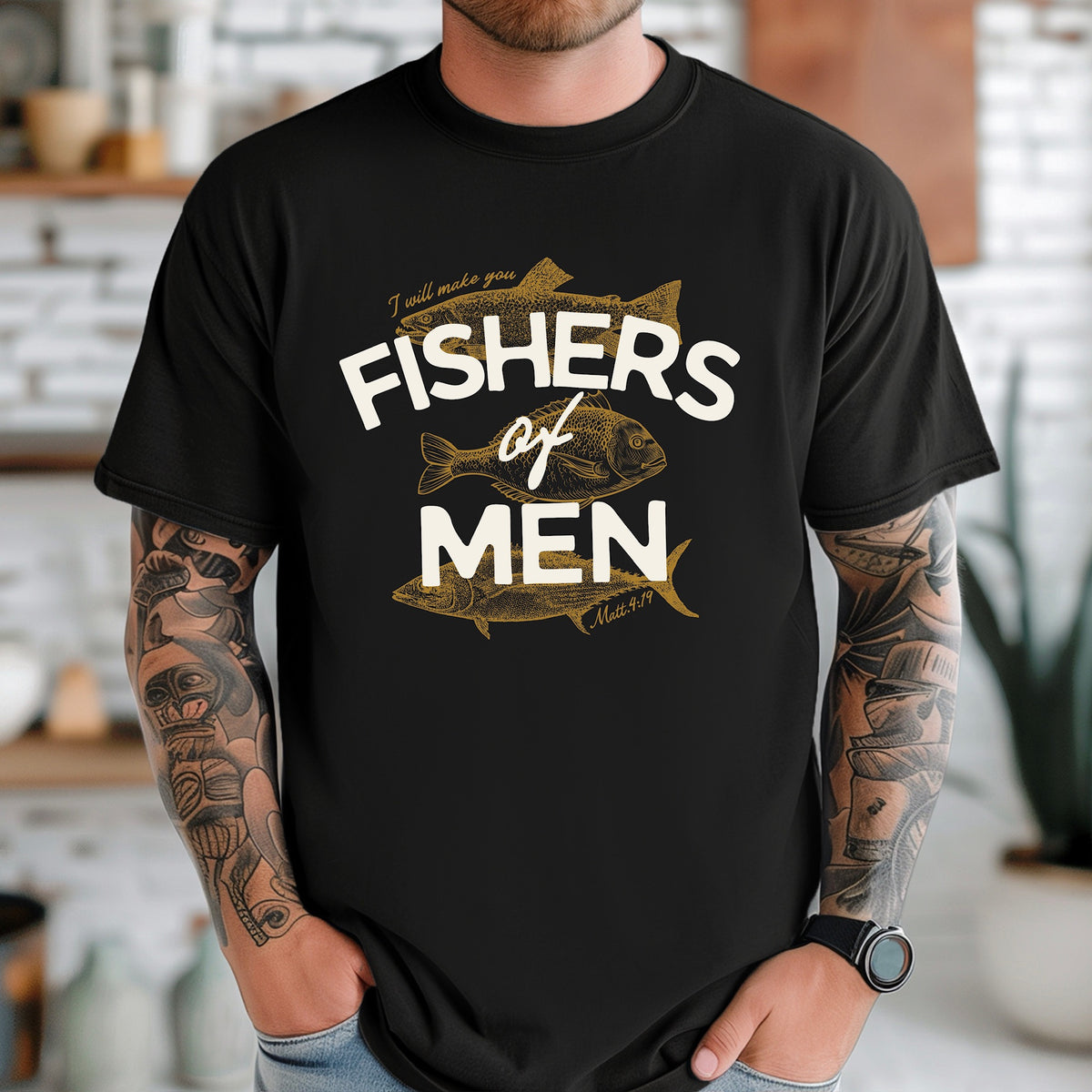Fishers of men (white and yellow) DTF Transfer