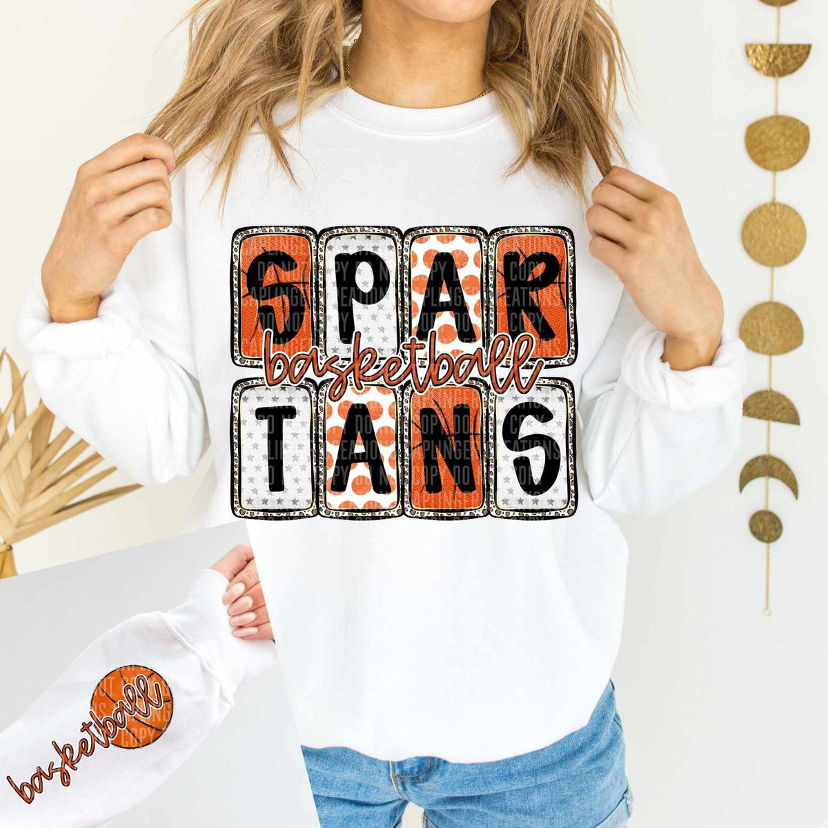Spartans Basketball FRONT (Caplinger) 82869 DTF transfer