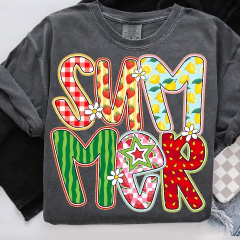 Summer fruit patterned 99024 DTF transfer