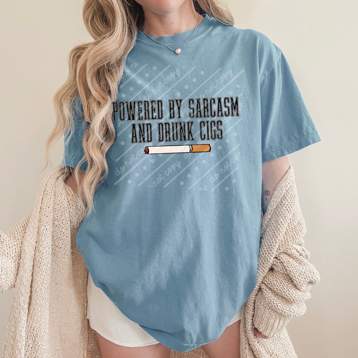 Sarcasm and drunk cigs (scarlow) DTF transfer