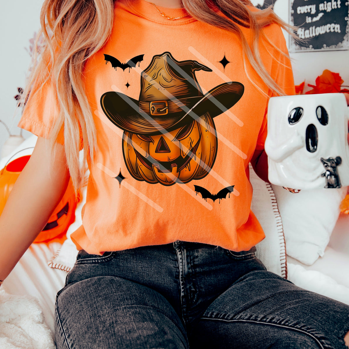 Cowboy Hat Pumpkin 114039 DTF Transfer