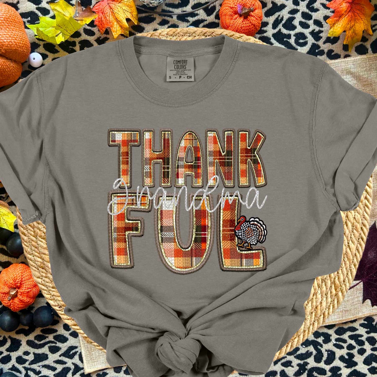 Thankful grandma plaid font (HW) 62488 DTF transfer