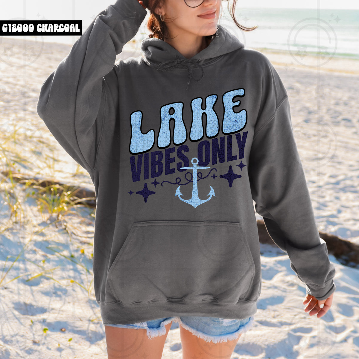 Lake vibes only blue (HW) 99431 DTF transfer