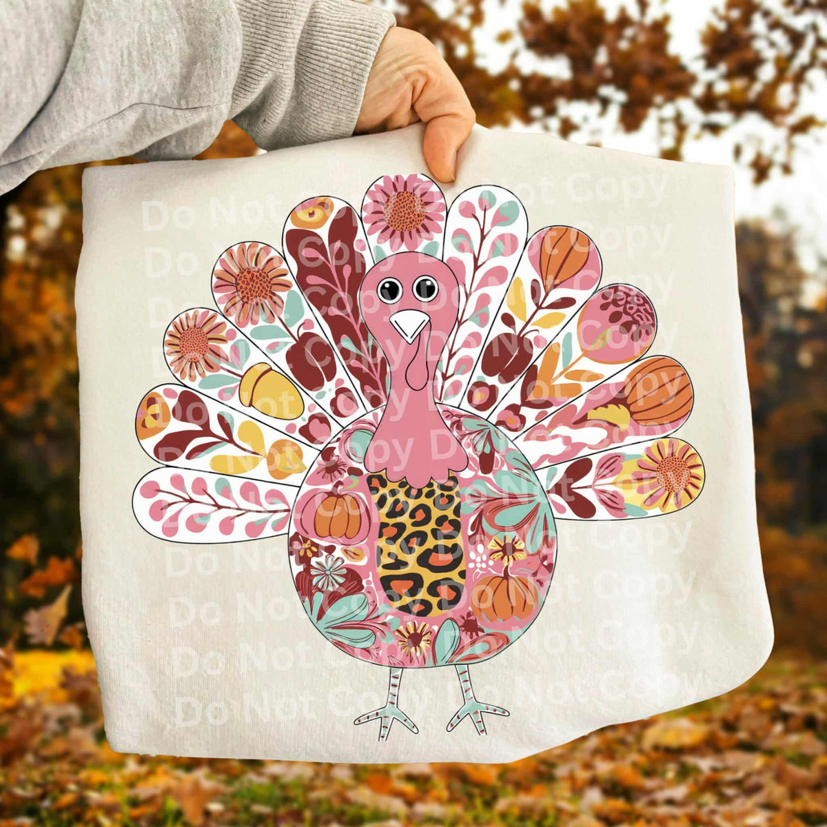 Abstract turkey NO BACKGROUND DTF transfer