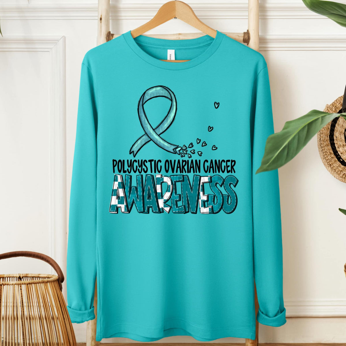 Polycystic ovarian cancer awareness ribbon (SDD) 107684 DTF transfe