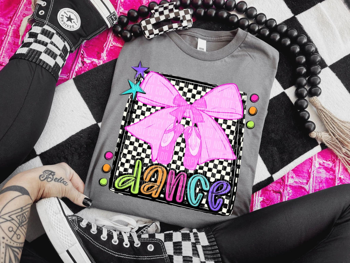 Dance checkered preppy bright (Caplinger) 91480 DTF transfer