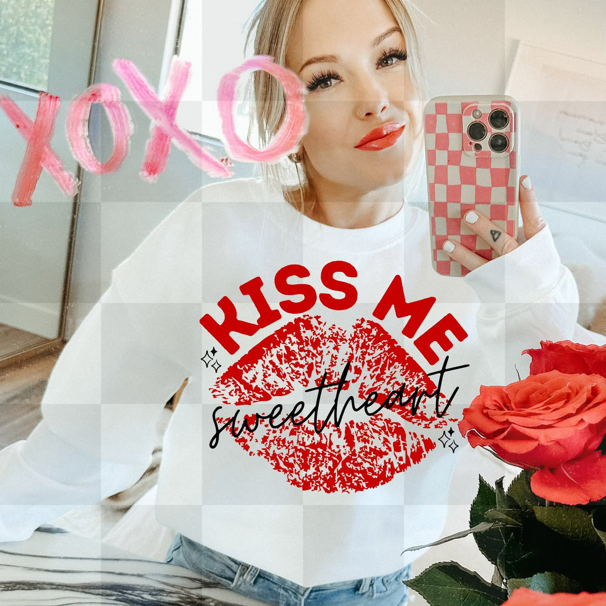 Kiss Me Sweetheart (unhinged) DTF Transfer