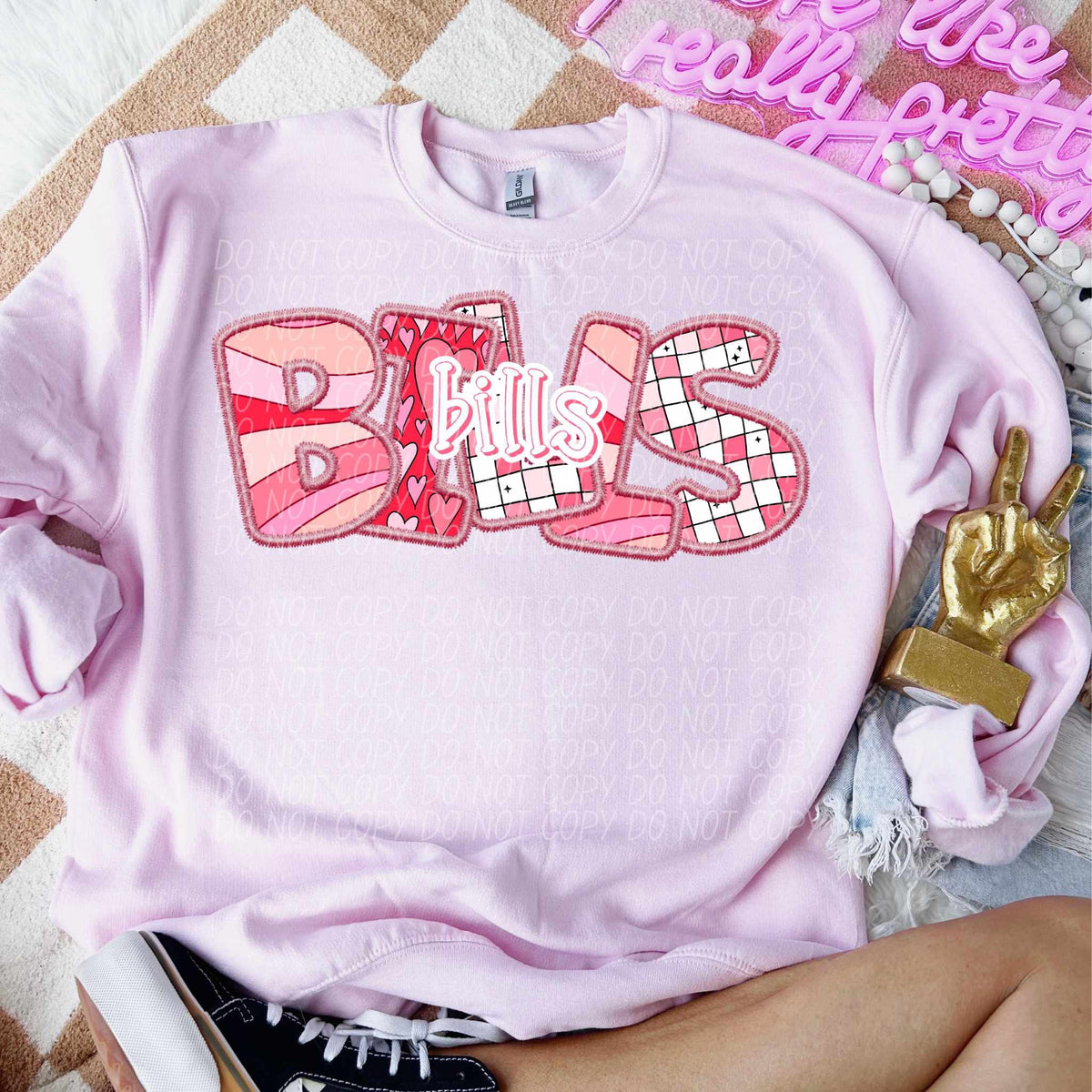 Bills pink groovy (CITY) 79598 DTF transfer