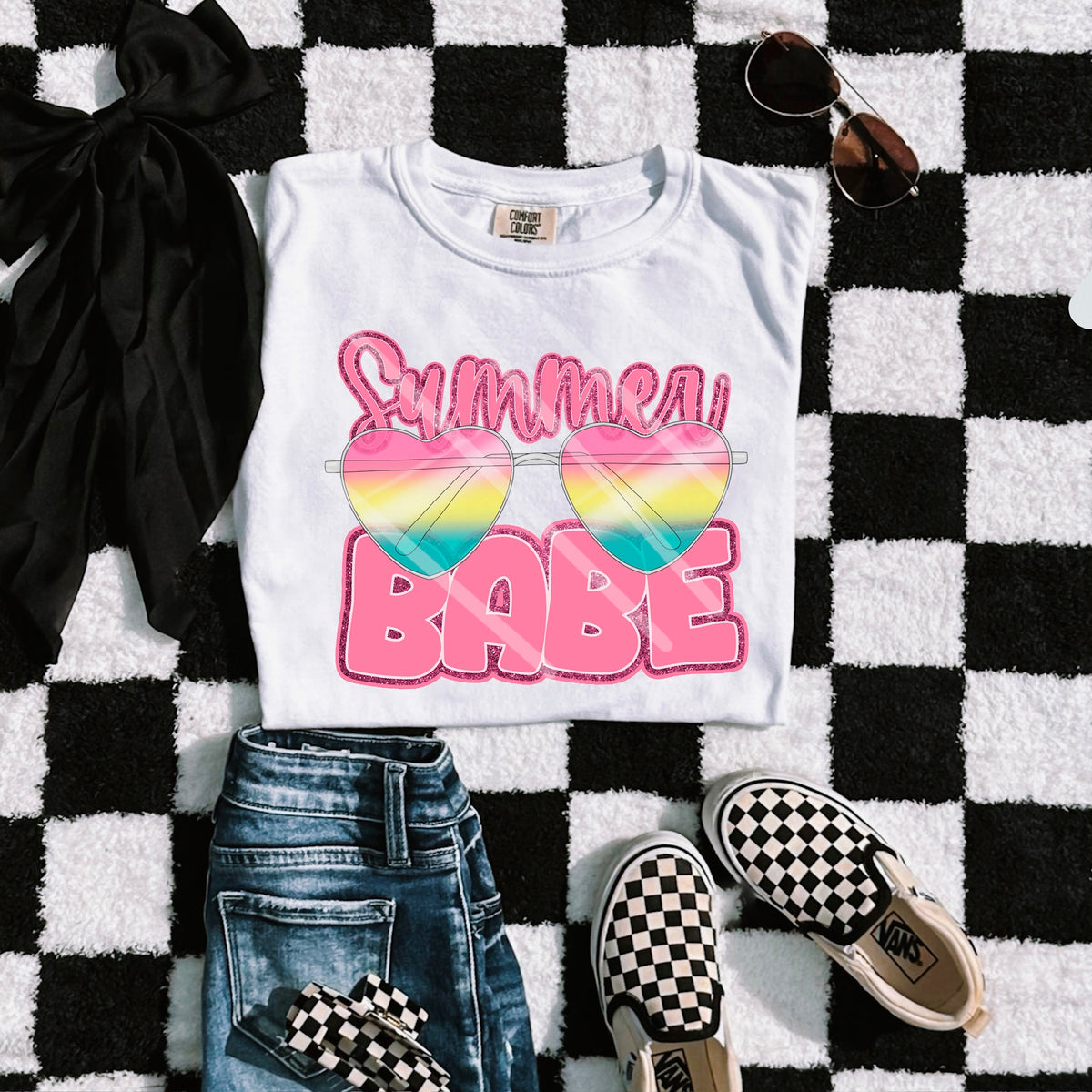 Summer Babe Rainbow Sunglasses 110578 DTF transfer