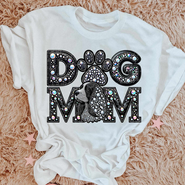 Springer Spaniel Dog mom rhinestone 49078 DTF transfer