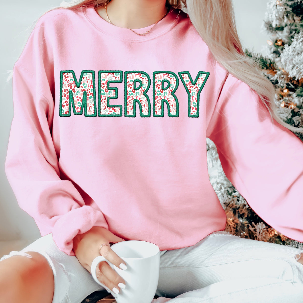 Merry Faux Embroidery 30222 DTF transfer