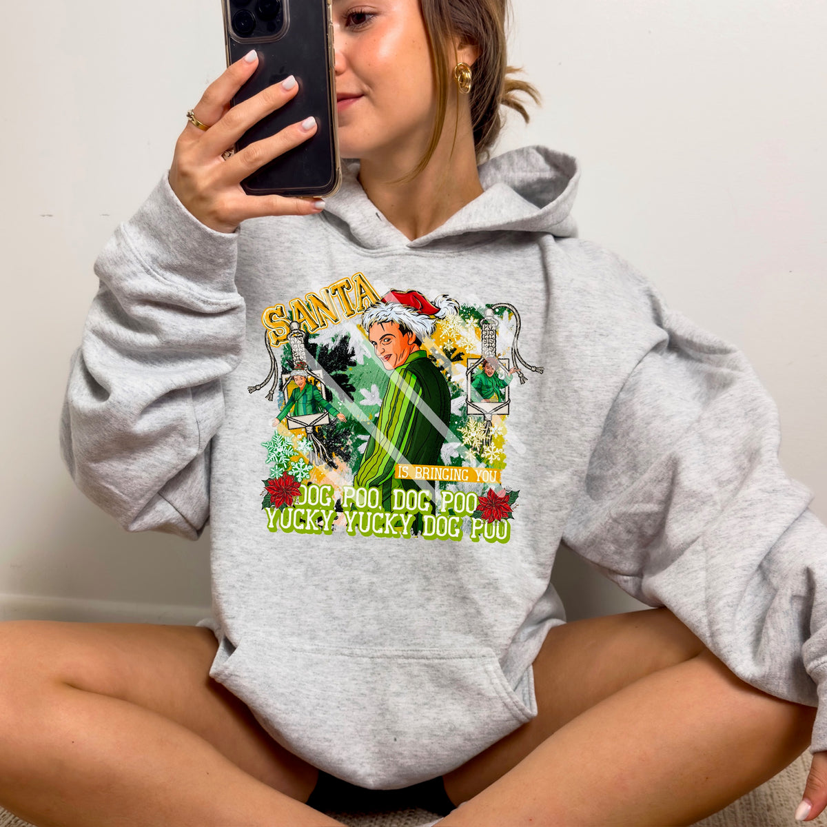 Santa is Bringing you Dog Poo (ss/renewed) 114499 DTF transfer
