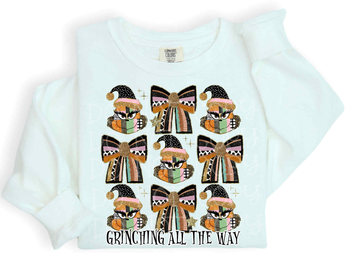 Green all the way bows EXCLUSIVE DTF transfer