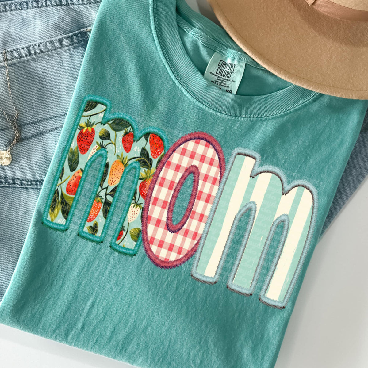 Mom strawberry patterns 95827 DTF transfer