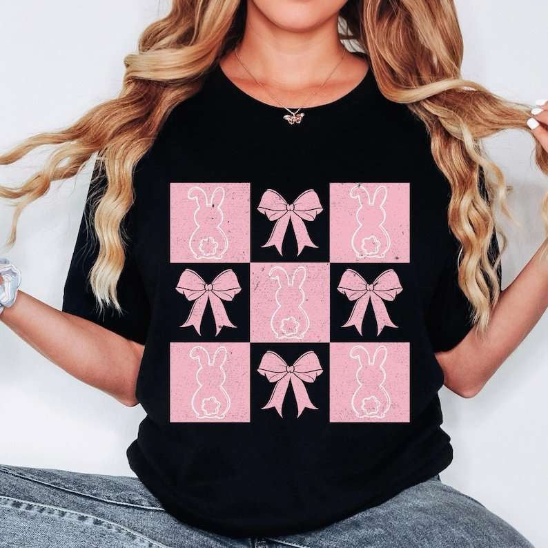 Checkered Easter collage 77672 DTF transfer