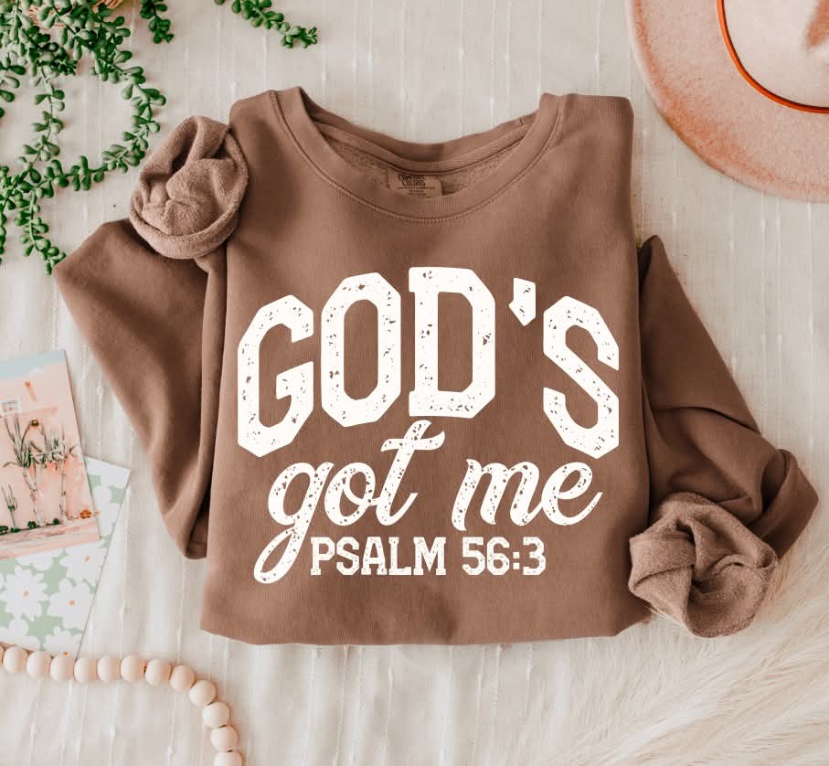 Gods got me Psalm 53:6 WHITE (S&G) DTF Transfer