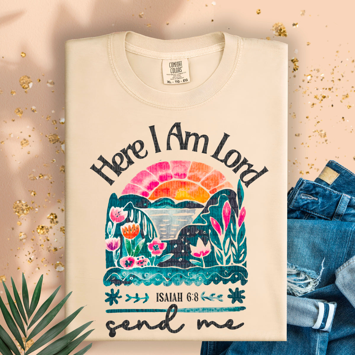 Here I am lord send me sunset 94993 DTF transfer
